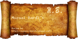 Muzsai Barót névjegykártya